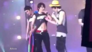 110116 Eunhyuk exposes Donghaes body  EunHae SS3 Bangkok [upl. by Hnaht]