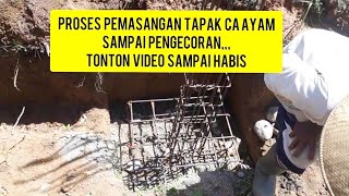 cara pasang pondasi cakar ayam  cara pasang tapak pondasi rumah [upl. by Adnih300]