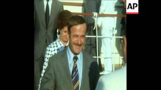 SYND 15 8 74 PRESIDENT TITO GREETS PRESIDENT ASSAD [upl. by Reppep]