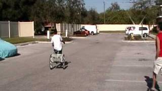 Tricycle wheelie funny crash [upl. by Finny]