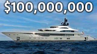 Touring a 100000000 Brand New MEGAYACHT with 2 Swimming Pools [upl. by Errick]