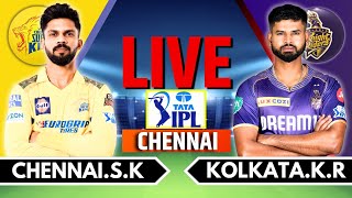 IPL 2024 Live CSK vs KKR Live Match  IPL Live Score amp Commentary  Chennai vs Kolkata Live Match [upl. by Lehteb]