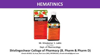 12Pharmacology of Hematinics [upl. by Mcmillan]