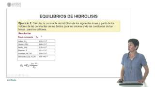 Lección 3 Equilibrio de hidrólisis ejercicios  724  UPV [upl. by Seldun]