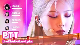 LOONA  PTT Queendom 2 Line Distribution  Lyrics Karaoke PATREON REQUESTED [upl. by Yuk948]