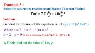 10EXAMPLES OF MASTER THEOREM METHOD [upl. by Veronica]