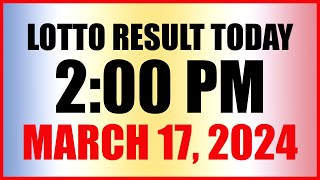 Lotto Result Today 2pm March 17 2024 Swertres Ez2 Pcso [upl. by Keating144]