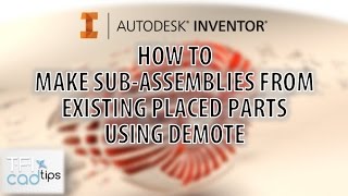 How to make subassemblies from placed parts using demote  Autodesk Inventor [upl. by Acisse578]