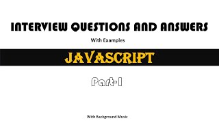 javascript interview questions and answers part1  javascript interview questions  javascript [upl. by Benn]