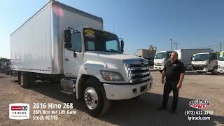 2016 Hino 268  26ft Morgan Box w Anthony Lift Gate  Stock L188  Box Truck For Sale [upl. by Deane]