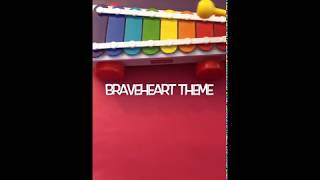 How to Play BRAVEHEART THEME Movie Soundtrack  Xylophone for Kids [upl. by Oap]