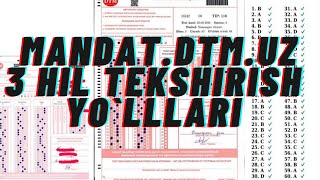 MANDAT DTM UZ 2020  3 HIL TEKSHIRISH YOLLARI [upl. by Meras]