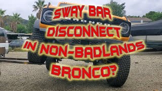 Installing an Electronic Sway Bar disconnect in a NonBadlands Bronco [upl. by Lokkin164]