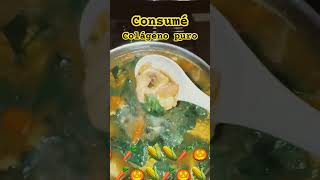 consumé de patas de vaca 🐄 Colágeno eso es delicioso y saludable con 🌽🥕🎃mira bien [upl. by Alyakim]