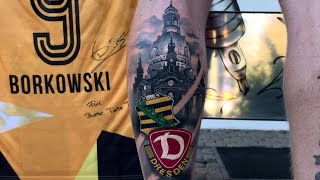 Dynamo Dresden Fan Tattoo und Löwen Tattoo an einem Tag [upl. by Dinesh]