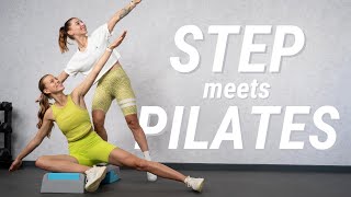 Step meets Pilates  Step Aerobic und Pilates  Mix  Cardio amp Kraft  mit FitLaraBarrePilates [upl. by Sydel]