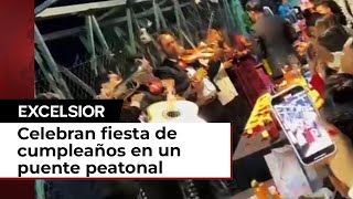 Fiesta realizada en puente peatonal de Guadalajara no fue autorizada [upl. by Oalsecnew]