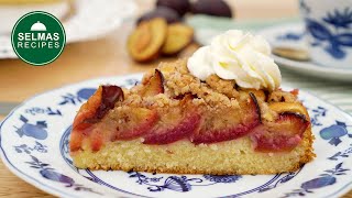 Pflaumenkuchen  Zwetschgenkuchen mit Rührteig  Plum Cake [upl. by Eiramlehcar]