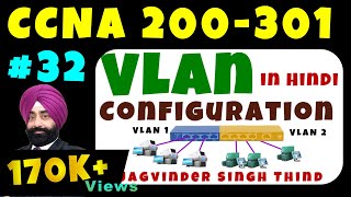 VLAN Configuration in Hindi  VLAN Configuration step by step  CCNA 200301 in Hindi Video 32 [upl. by Eatnoj966]