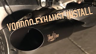 0810 GSXR600 Voodoo Exhaust Install amp Sound [upl. by Nylirrej825]