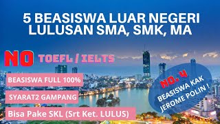 Beasiswa Luar Negeri Lulusan SMA SMK MA  FULLY FUNDED  beasiswaluarnegeri beasiswafullyfunded [upl. by Enaxor]