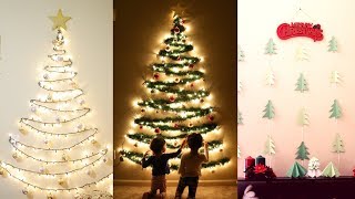 DIY Christmas Decor  DIY Wall Mounted Christmas trees  Christmas Decor Ideas Mytwolittlesunshines [upl. by Stew]