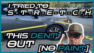 HOW l Fixed this Dent with Ratchet Straps and PDR Paintless Dent Removal [upl. by Ttocserp]