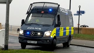 Lancashire Constabulary OSU on scene in Morecambe [upl. by Doersten495]