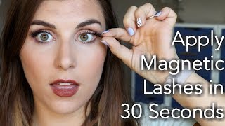 How to Apply Magnetic Eyelashes WITHOUT Eyeliner  Bailey B [upl. by Bridgette]