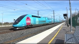 TGV OUIGO  300 kmh en gare Meuse  Voie Sacrée [upl. by Mariquilla]