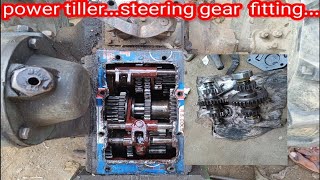 Dongfeng power tillerNew steering gear fitting [upl. by Marquis]