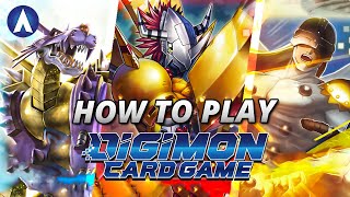 How to Play the Digimon Card Game TCG  Tutorial App Digivolve amp Basics [upl. by Affer]