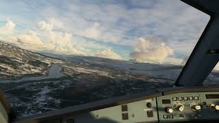 Landing in Akureyri Iceland  BIAR AEY  Akureyri Airport akureyri landingvideo landingview [upl. by Dyanne]