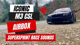 E46 M3 CSL Karbonius Airbox  SuperSprint Race Exhaust Sound PT 2  onboard [upl. by Nwahsav]