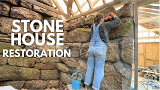 12  BUILDING OFF THE GRID HOUSE  RURAL HOUSE RENOVATION  LIVING OFF THE GRID🇵🇹 [upl. by Reifinnej]