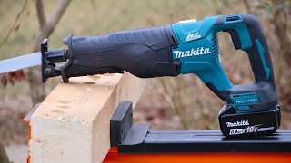 Makita DJR187 18V LXT brushless reciprocating saw work demo [upl. by Dibri]