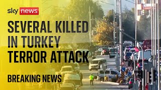 BREAKING Several killed in terror attack at Turkish aerospace company in Ankara [upl. by Analra]