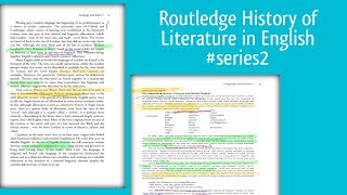 Routledge History of Literature in English series2 [upl. by Anitsrhc]