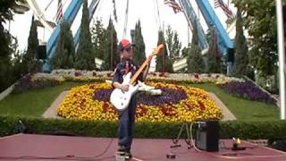 Zack Medler 7 year old guitarist National Anthem Elitch Gardens July 4th 2009 [upl. by Christoper730]