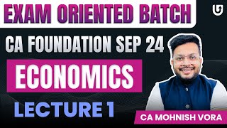 National Income Economics  CA Foundation Sep 2024  Lec 01  Exam Oriented Batch  CA Mohnish Vora [upl. by Tildy]