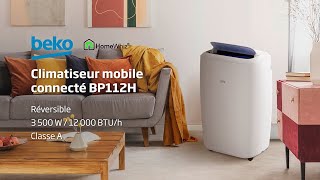 Beko  Climatiseur mobile connecté réversible BP112H [upl. by Graniela]