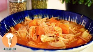 SOPA DE FIDEO CON POLLO RIQUISIMA [upl. by Maximo]