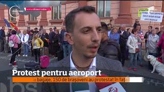 Protest pentru construirea unui aeroport în Brașov [upl. by Pompea305]