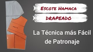 81 COMO HACER PATRONES FACILES DEL ESCOTE DRAPEADO O HAMACA [upl. by Ainel529]