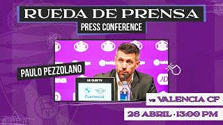 🔴 DIRECTO  RUEDA DE PRENSA DE PAULO PEZZOLANO PREVIA AL ValenciaRealValladolid [upl. by Haidej]