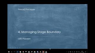 managing stage boundries [upl. by Kesia491]