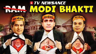 Jai Shri Modi With Ram Mandir inauguration Godi Media in full Modi Bhakti mode  TV Newsance 238 [upl. by Roseanna]