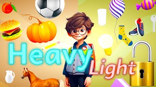 Heavy and light game Educational Video for Early Childhood Development [upl. by Tristis]