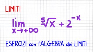 LIMITI  Esercizi con lalgebra dei limiti  LM31 [upl. by Nelra]