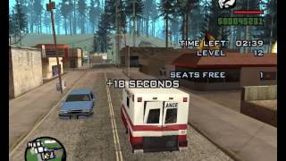 GTA San Andrea AmbulanceParamedic Missions 100 complete [upl. by Germano]